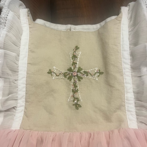 Beautiful Smocked Sweet Boutique little girl 4/5 spring dress- NWOT - Picture 2 of 8